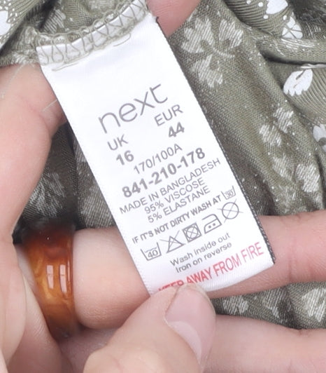 Next Women's Multicoloured Floral Dress Size 16