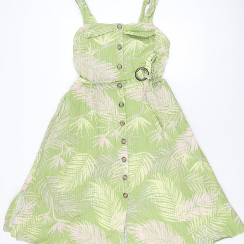 Monsoon Women's Green Floral Sundress, Size 18