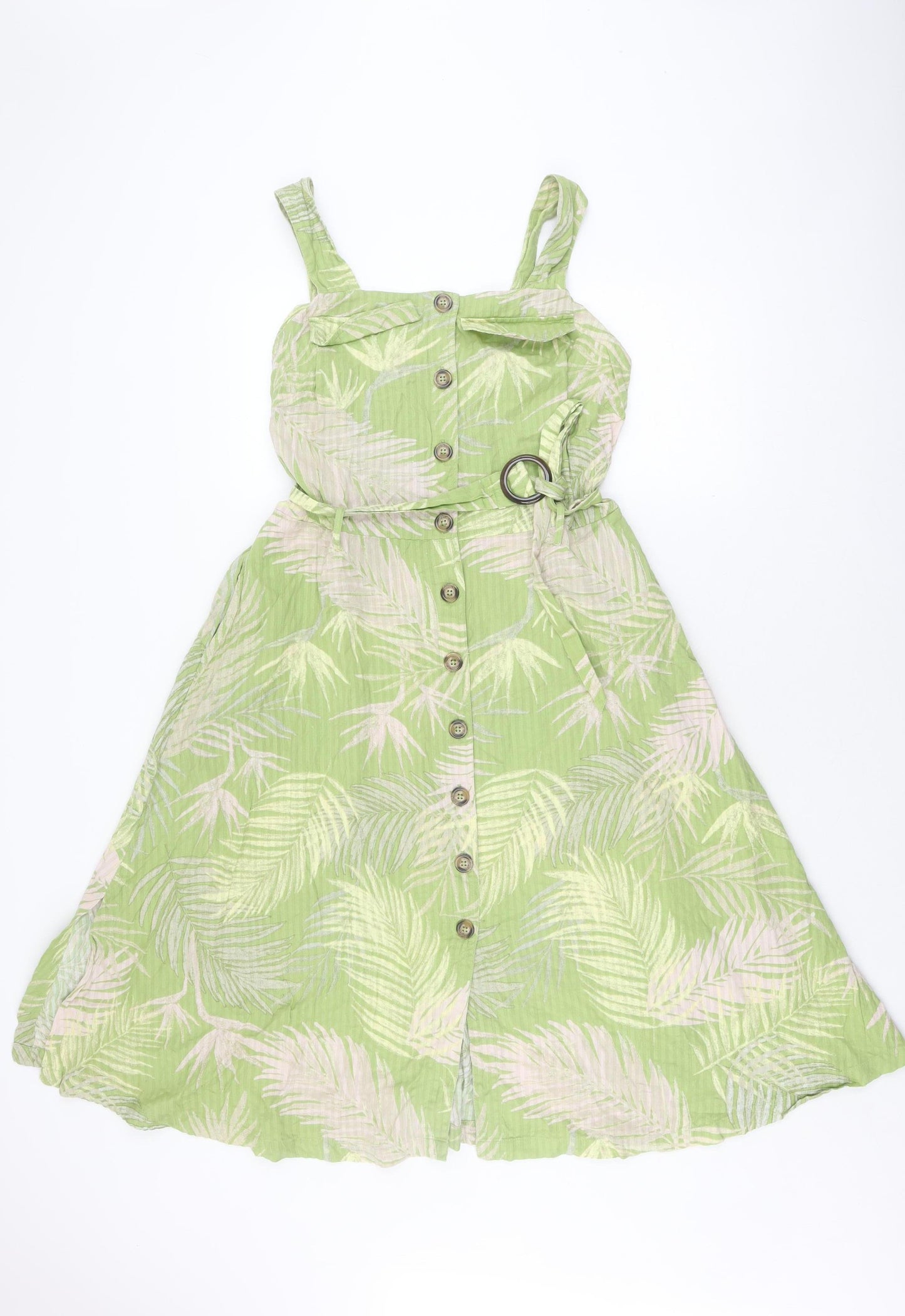 Monsoon Women's Green Floral Sundress, Size 18