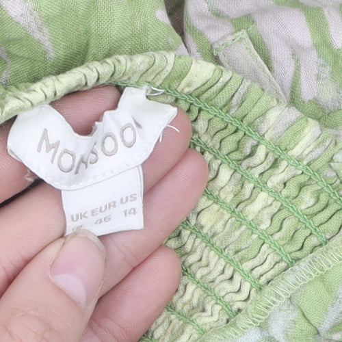 Monsoon Women's Green Floral Sundress, Size 18