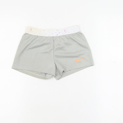 Nike Girls Athletic Grey Shorts - Size 6-7 Years