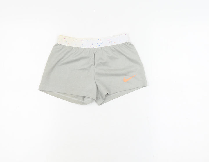 Nike Girls Athletic Grey Shorts - Size 6-7 Years