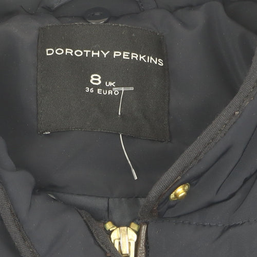 Dorothy Perkins Women's Black Puffer Jacket Size 8