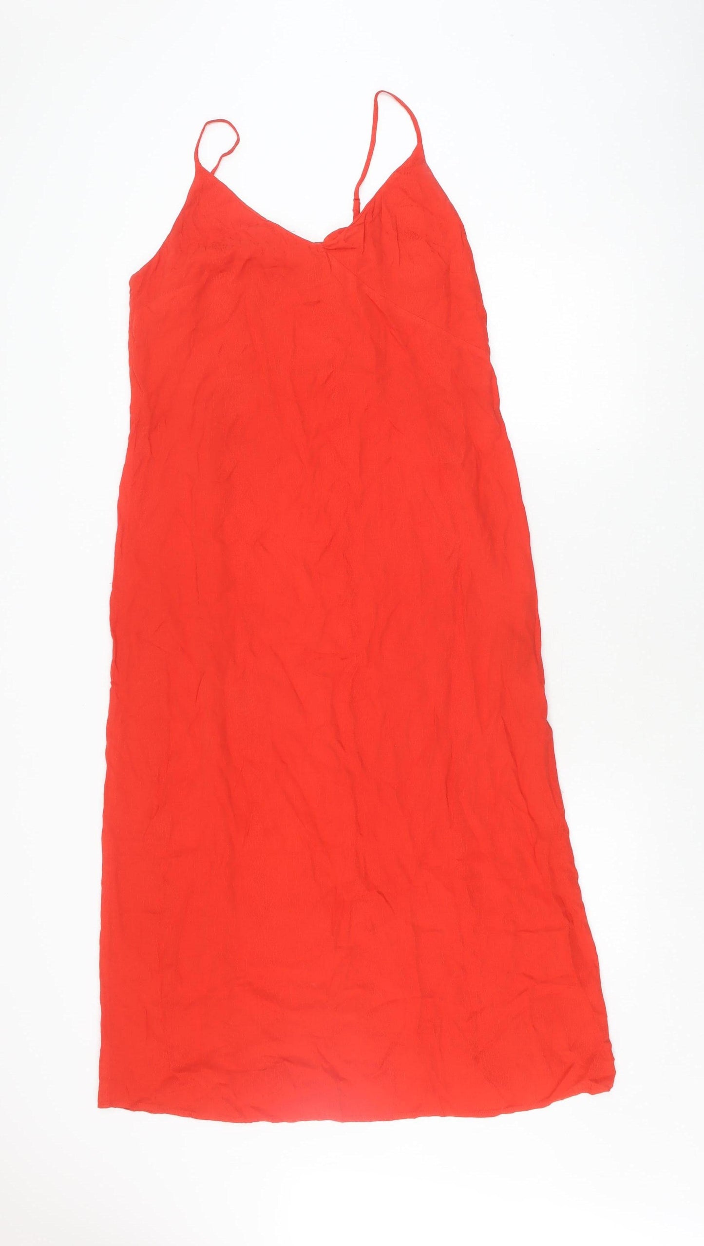 H&M Women’s Red Slip Dress Size 10 Viscose