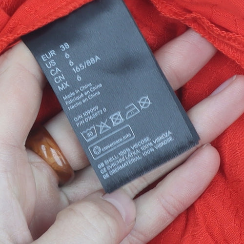 H&M Women’s Red Slip Dress Size 10 Viscose