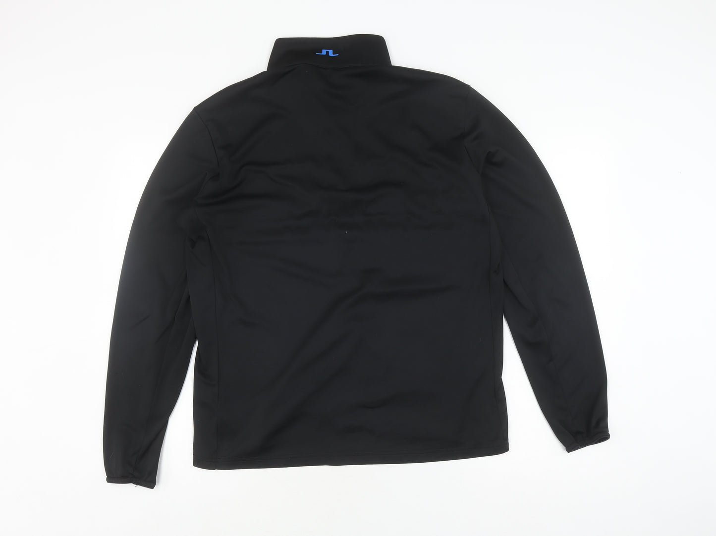 J.Lindeberg Men's XL Black/Blue Track Jacket with 1/2 Zip
