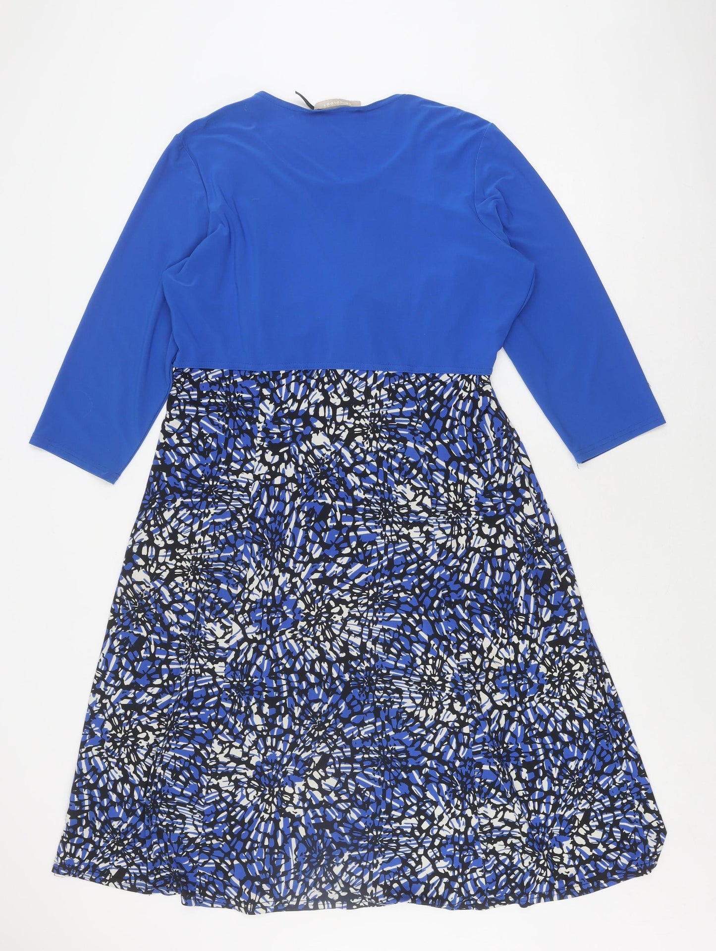 Anthology Women's Blue Dress, Size 18, 3/4 Sleeve