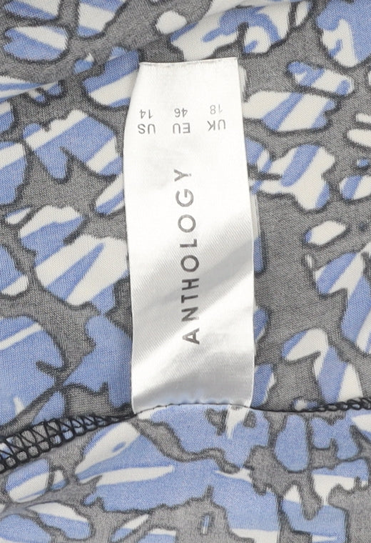 Anthology Women's Blue Dress, Size 18, 3/4 Sleeve