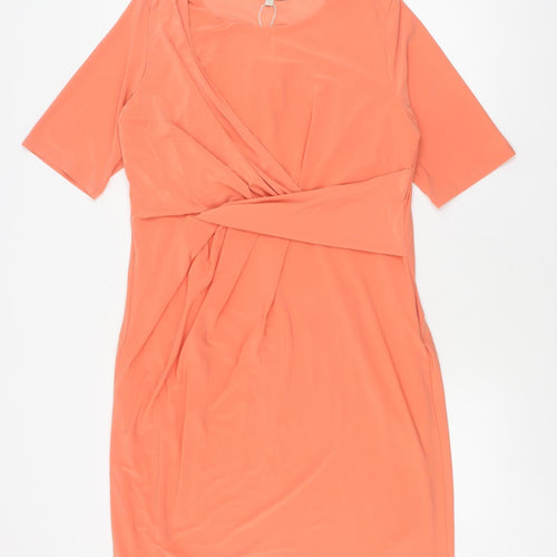 Anthology Women's Orange Sheath Dress Size 18