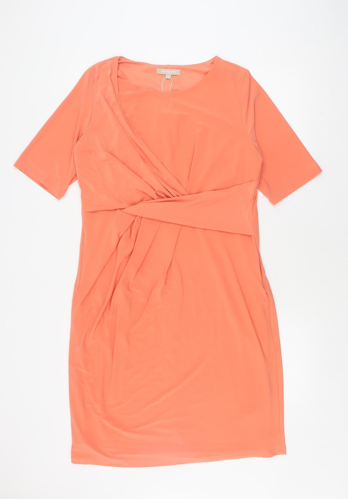 Anthology Women's Orange Sheath Dress Size 18