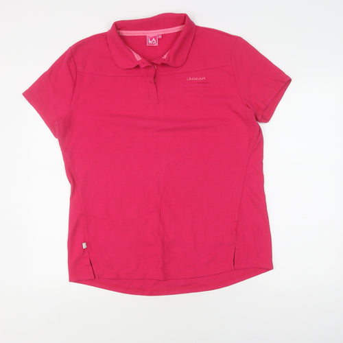 LA Gear Women’s Pink Polo Shirt Short Sleeve