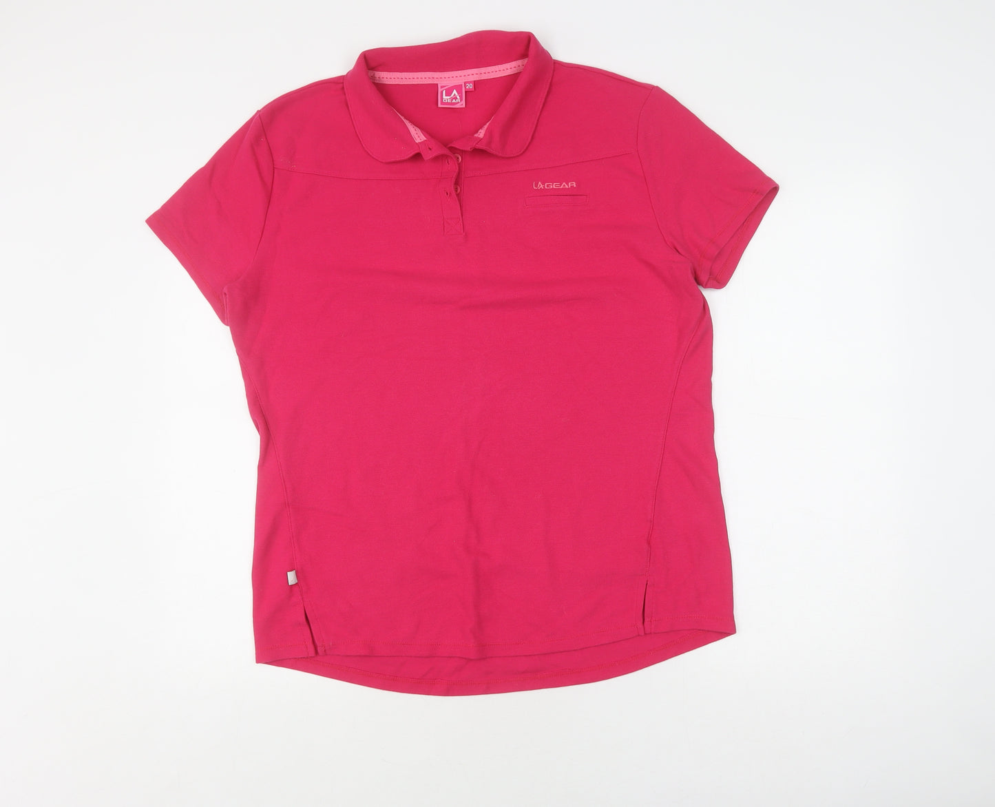 LA Gear Women’s Pink Polo Shirt Short Sleeve