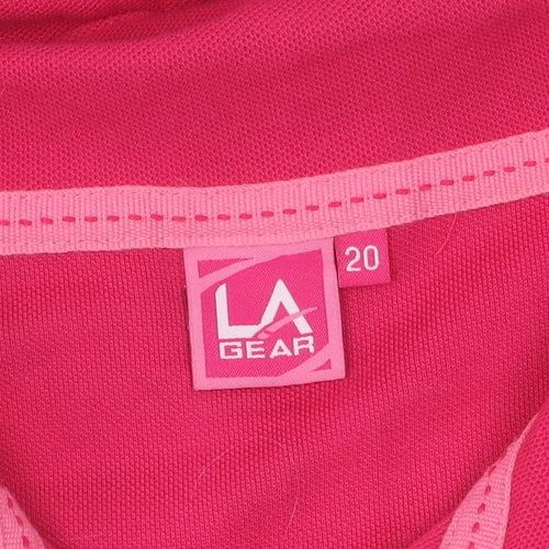 LA Gear Women’s Pink Polo Shirt Short Sleeve