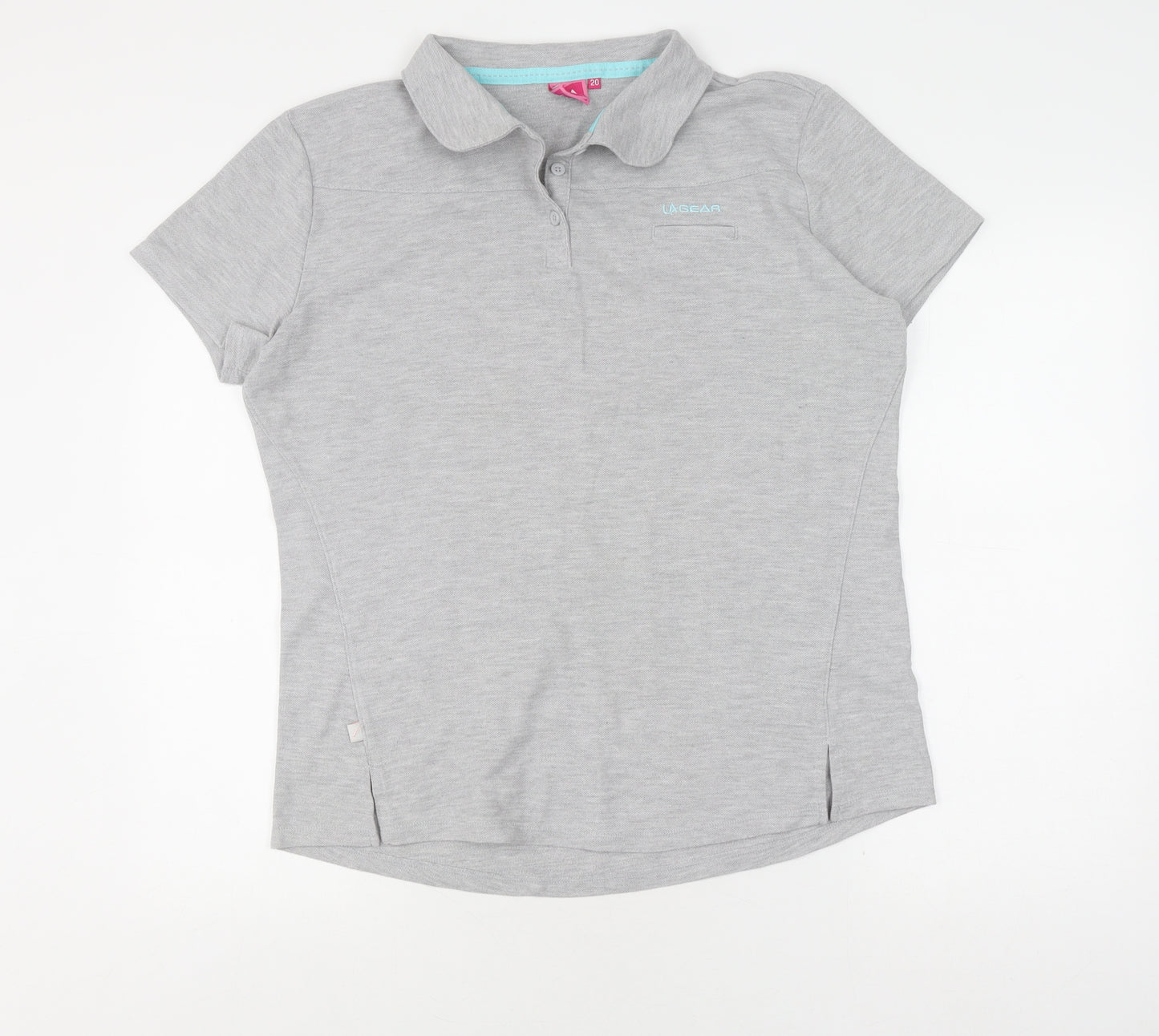 LA Gear Women's Grey Polo Short Sleeve Size 20