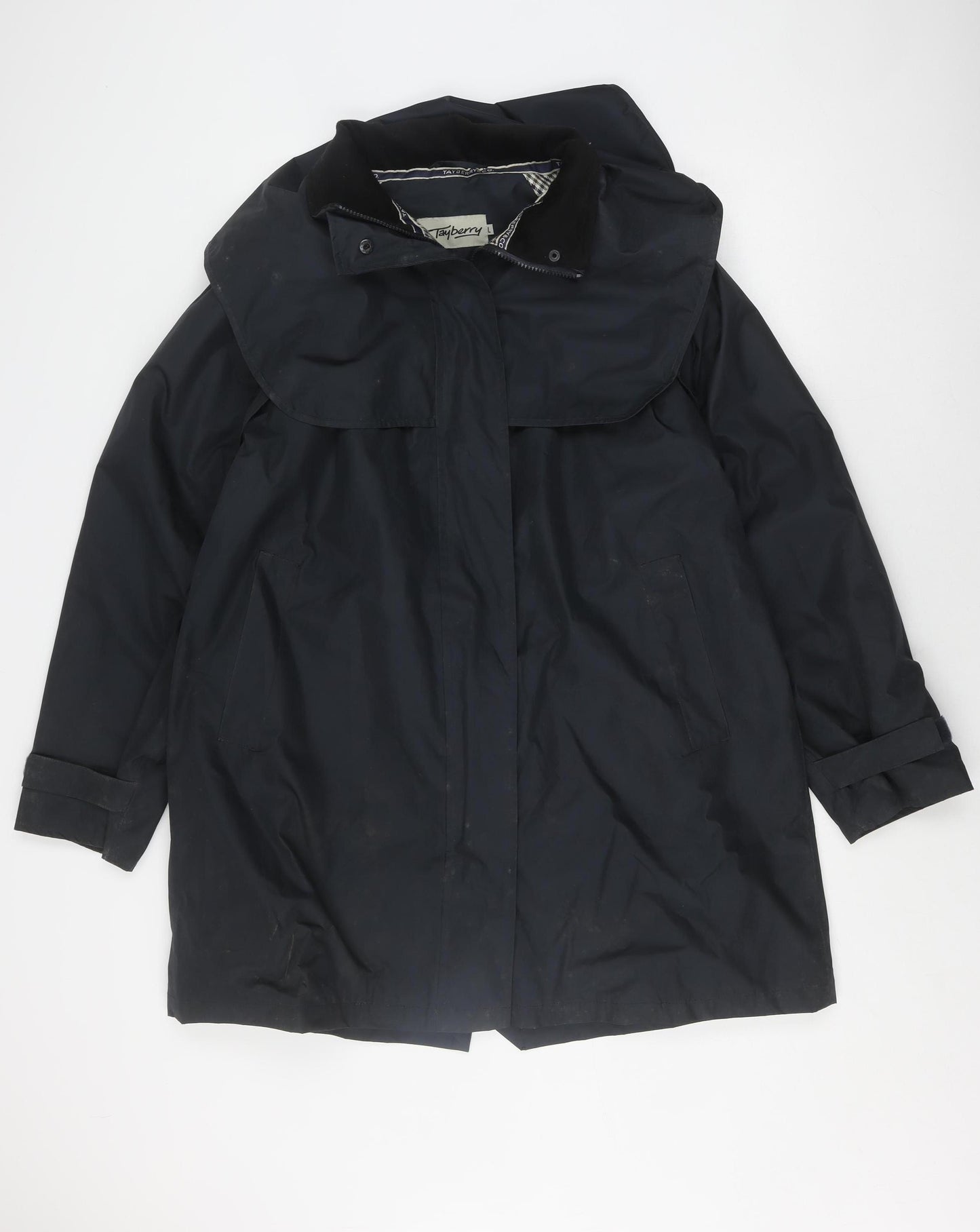 Tayberry Women's Blue L Coat, Polyester, Zip Closure