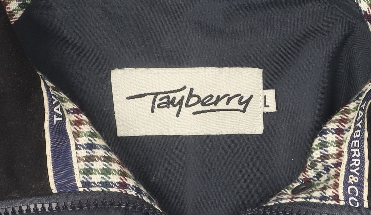 Tayberry Women's Blue L Coat, Polyester, Zip Closure