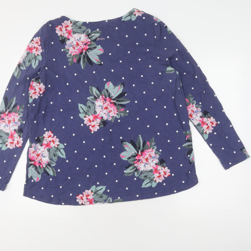 Joules Women’s Blue Floral Pullover Jumper Size 18
