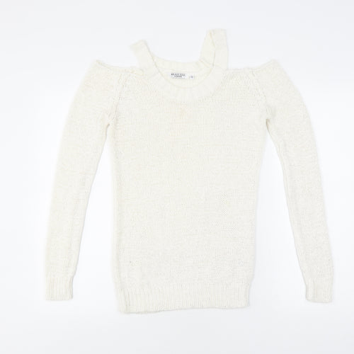 Brave Soul Women's White XS Pullover Jumper