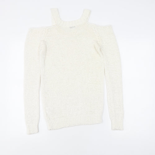 Brave Soul Women's White XS Pullover Jumper