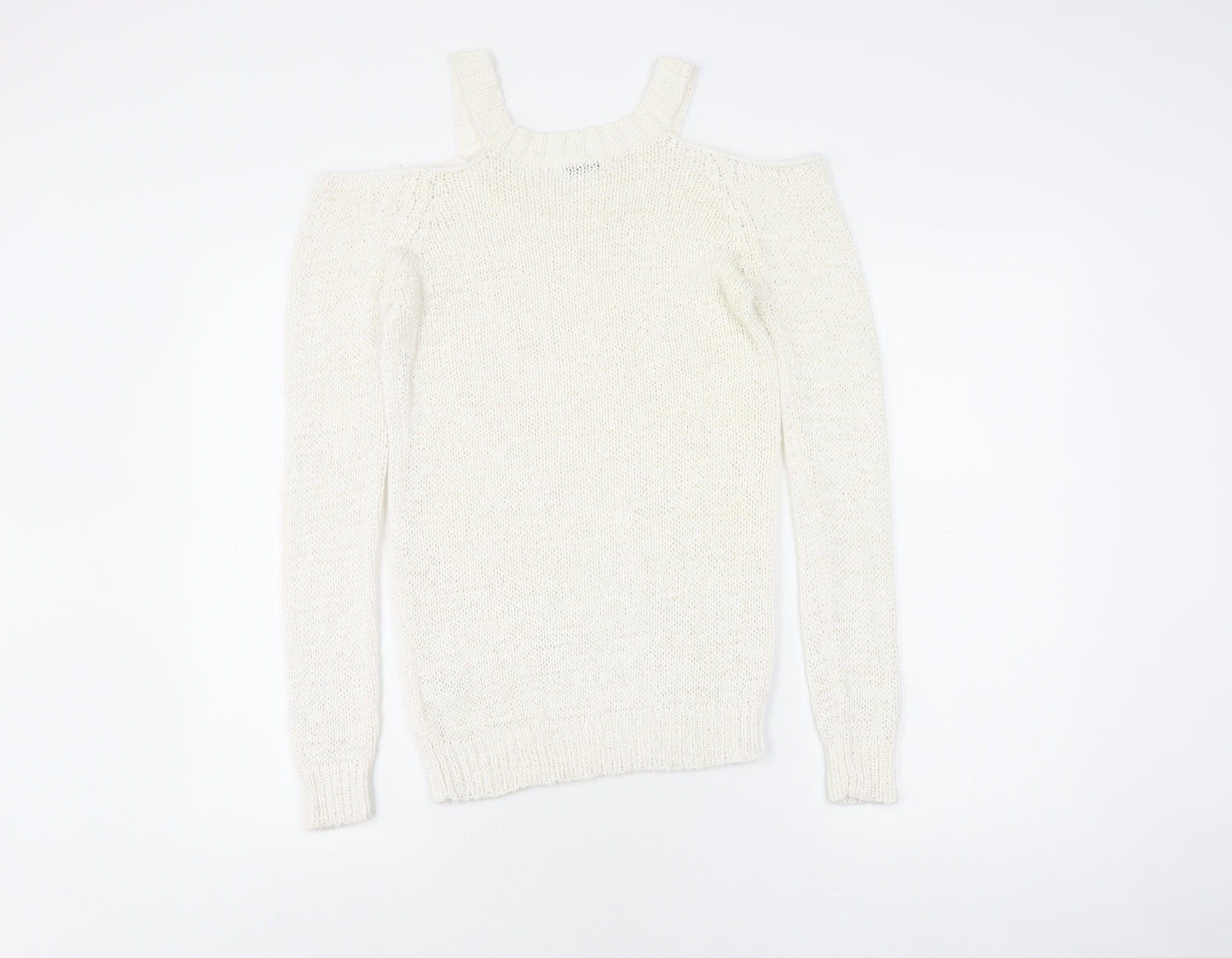 Brave Soul Women's White XS Pullover Jumper