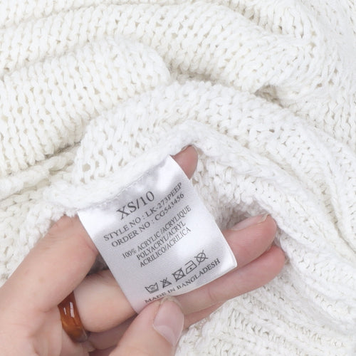 Brave Soul Women's White XS Pullover Jumper