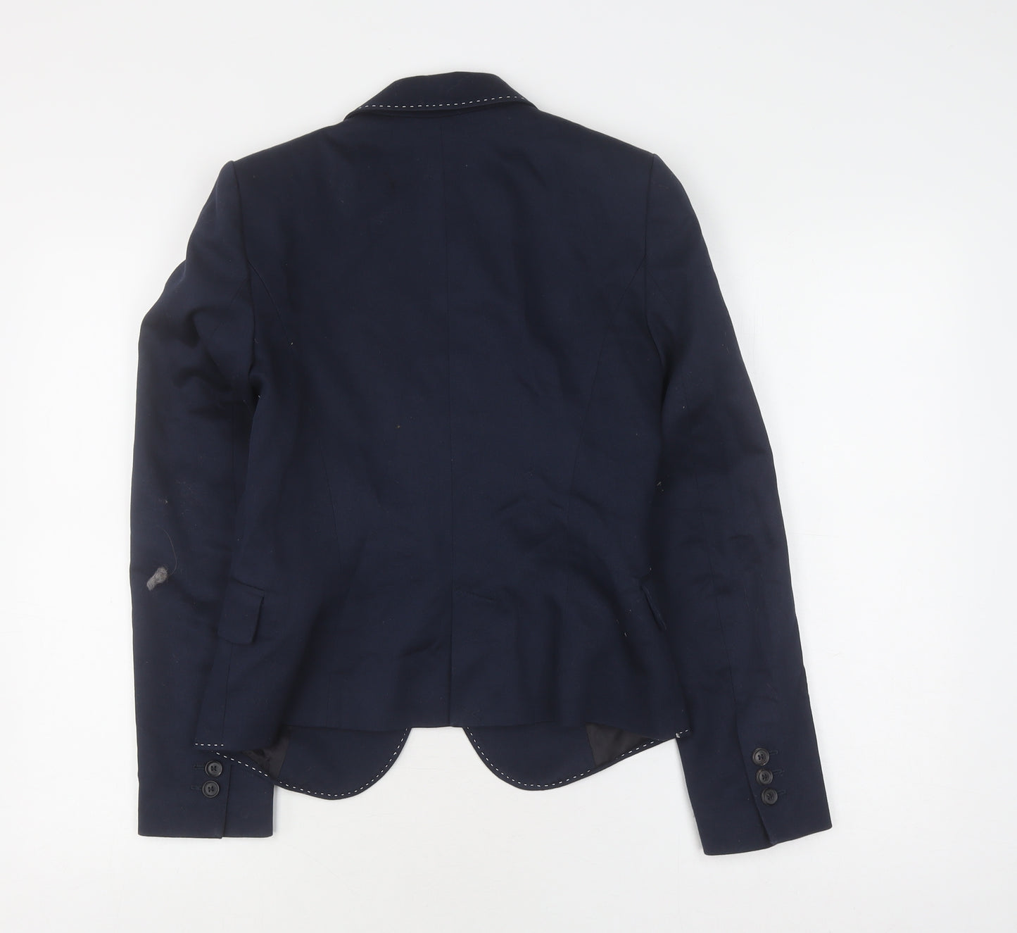 MNG Women's Blue Cotton Blazer Size 6