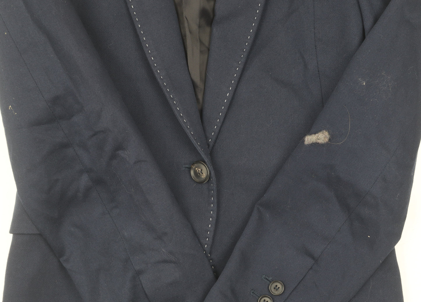 MNG Women's Blue Cotton Blazer Size 6