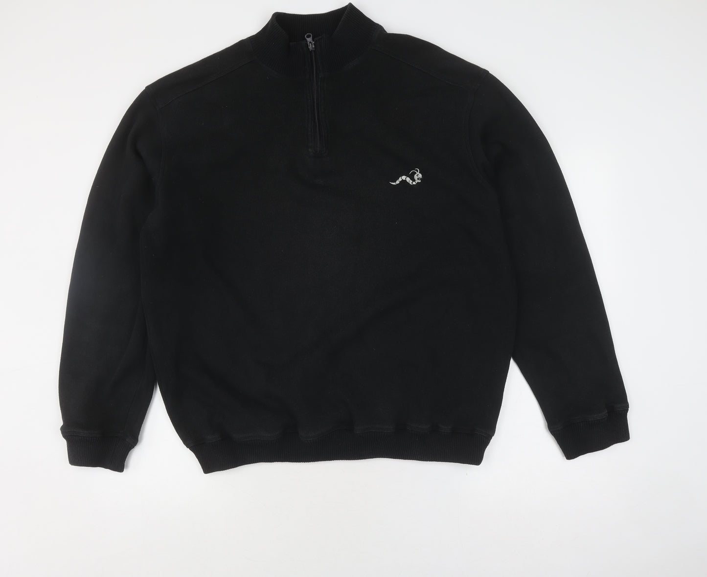Woodworm Men's Black Pullover Sweatshirt 2XL