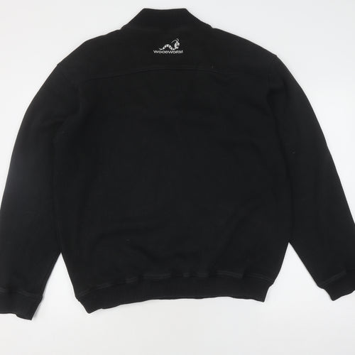Woodworm Men's Black Pullover Sweatshirt 2XL