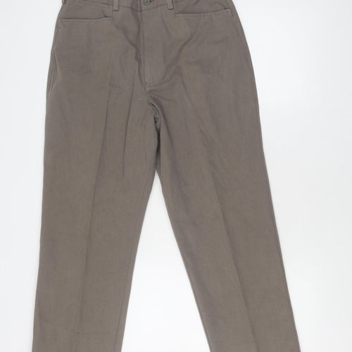 Marks and Spencer Men's Taupe Trousers - Size M