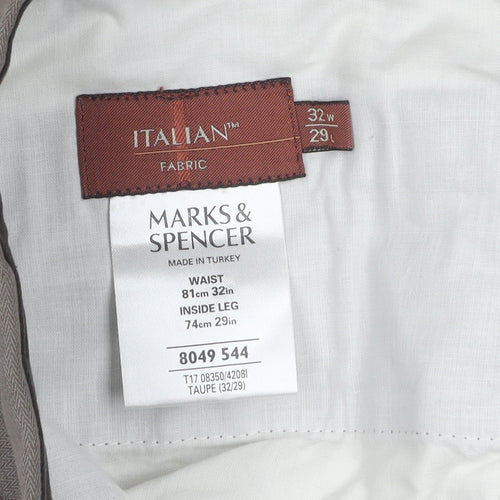 Marks and Spencer Men's Taupe Trousers - Size M
