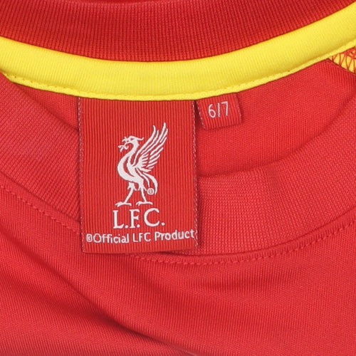 LFC Boys Red Football Jersey 6-7 Years Short Sleeve