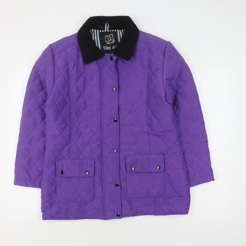 Urban Diva Women's Purple Quilted Jacket L Casual Autumn