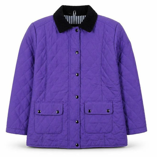 Urban Diva Women's Purple Quilted Jacket L Casual Autumn
