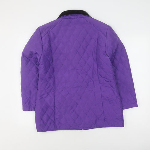 Urban Diva Women's Purple Quilted Jacket L Casual Autumn