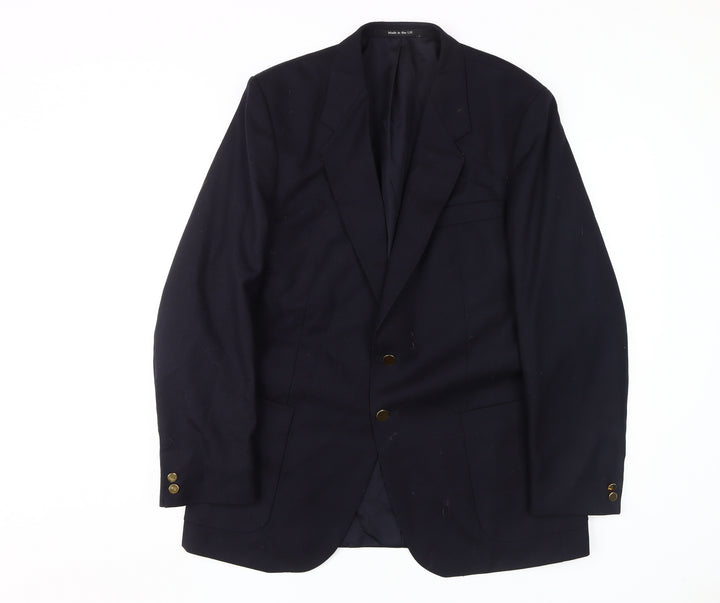 St Michael Men's Black Blazer, Size 42R, Two-Button