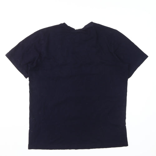 NICCE Men's Blue Logo T-Shirt M, Crew Neck, Cotton, Casual