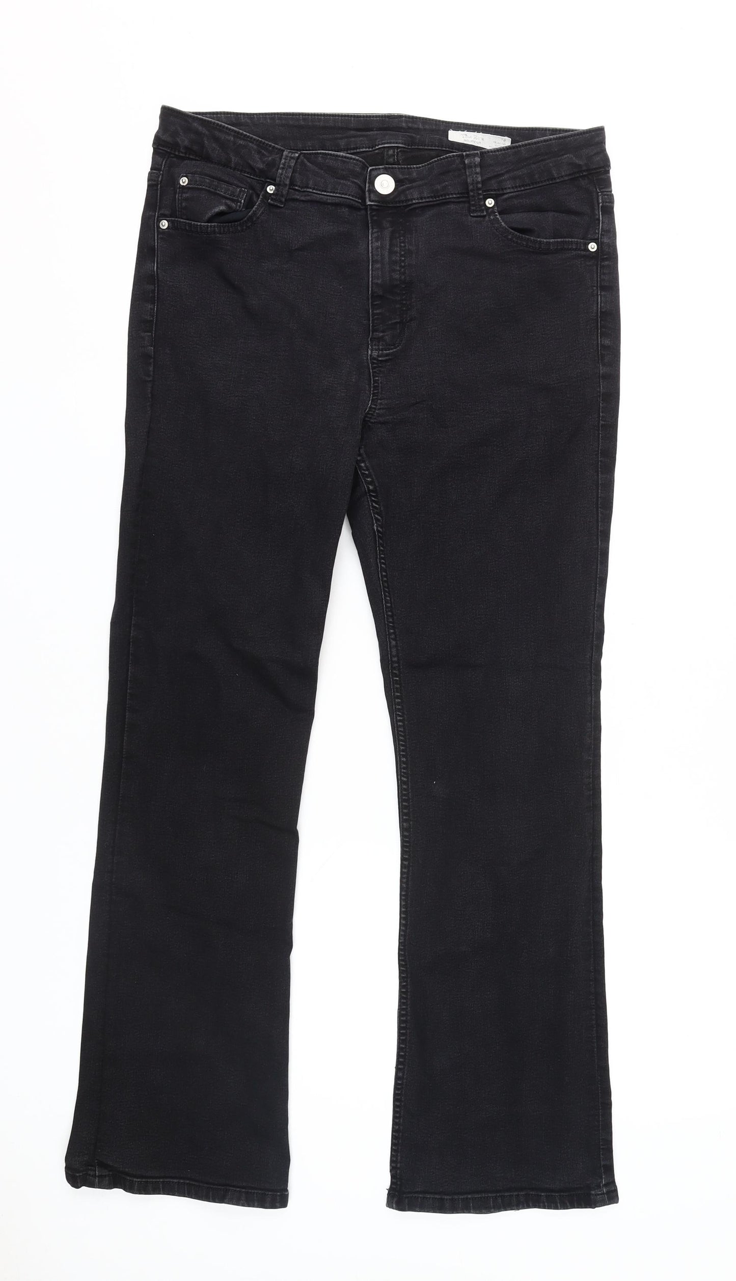 Marks and Spencer Women's Black Straight Jeans Size 16