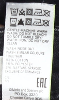 Marks and Spencer Women's Black Straight Jeans Size 16