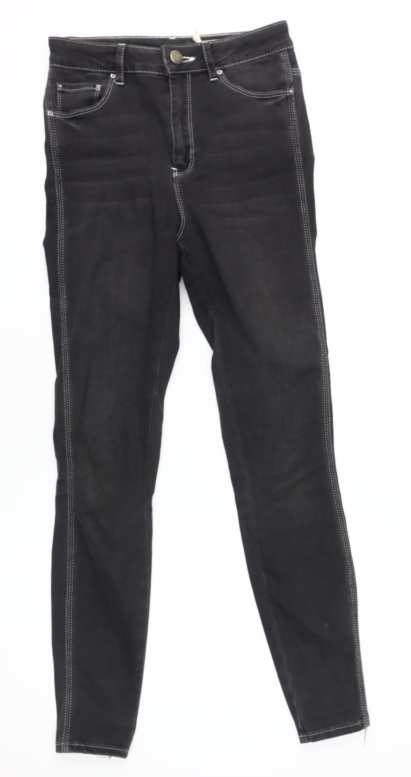 ASOS Women's Black Skinny Jeans Size S, High-Rise, Stretch