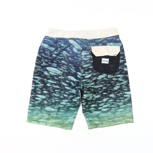 Hurley Men's Blue Sea Life Board Shorts, Size 28