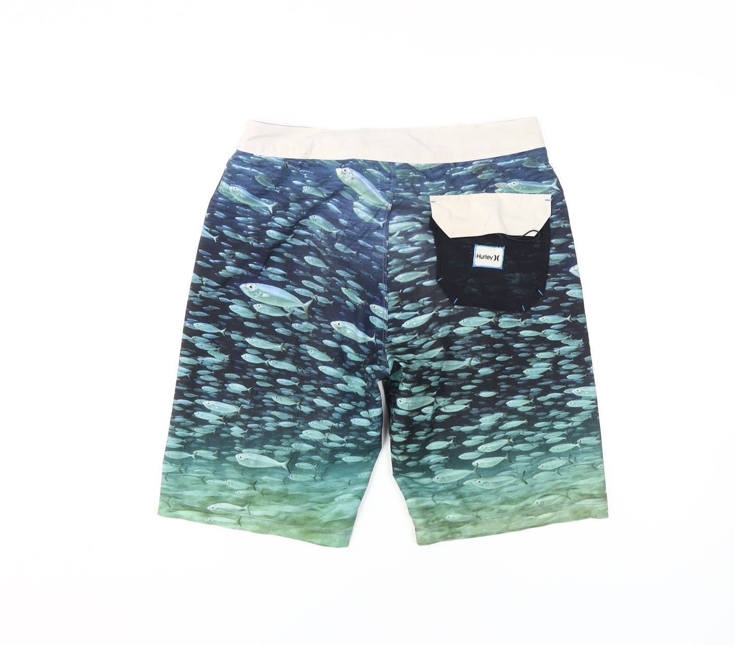 Hurley Men's Blue Sea Life Board Shorts, Size 28