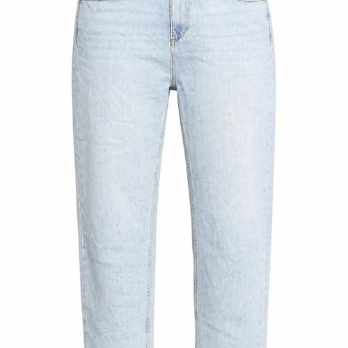 Topshop Women’s Blue Straight Jeans, Size L, Light Wash