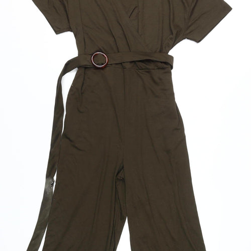 Zara Women’s Green Belted Jumpsuit, Size L
