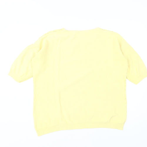 Damart Women's Yellow Crew Neck Pullover Jumper, Size 18-20