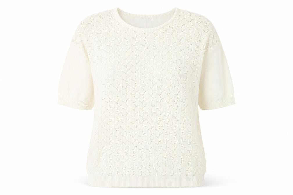 Front view of Damart Women's Ivory jumper, size L