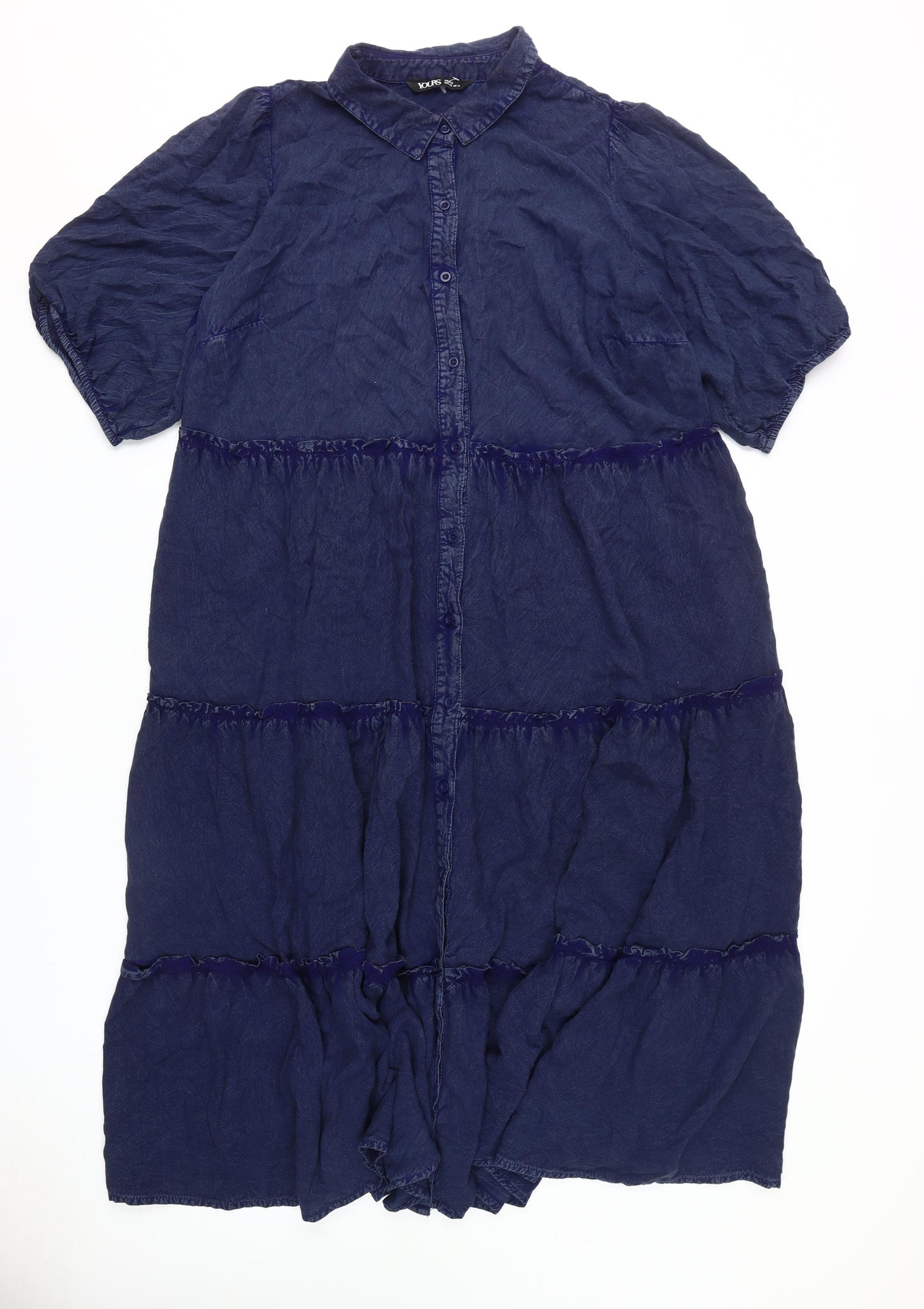 Yours Women's Blue Shirt Dress Plus Size 20
