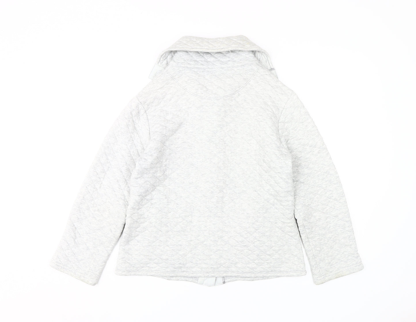 Per Una Women's Grey Quilted Hooded Jacket M