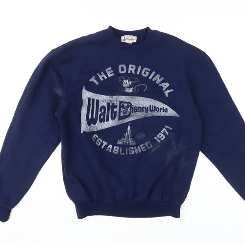 Disney Parks Blue Unisex Sweatshirt, Size 10, Pullover