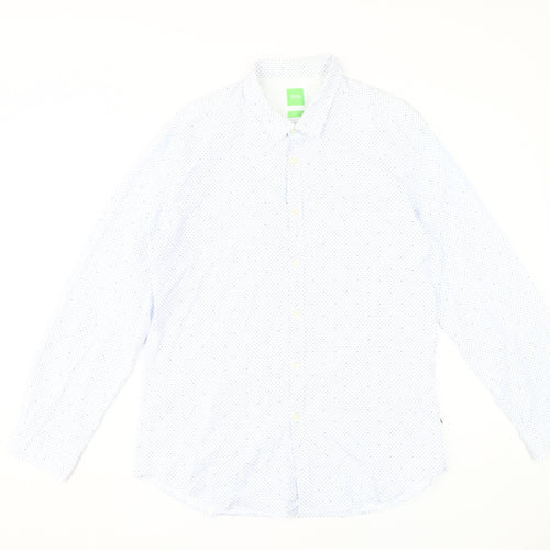BOSS Men's Blue XL Slim Fit Dress Shirt